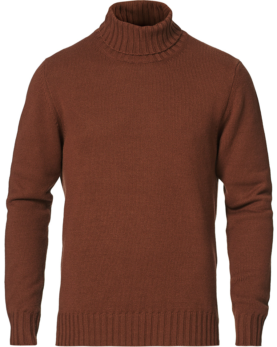 Herre | Gensere | Piacenza Cashmere | Cashmere Crew Neck Sweater Rust