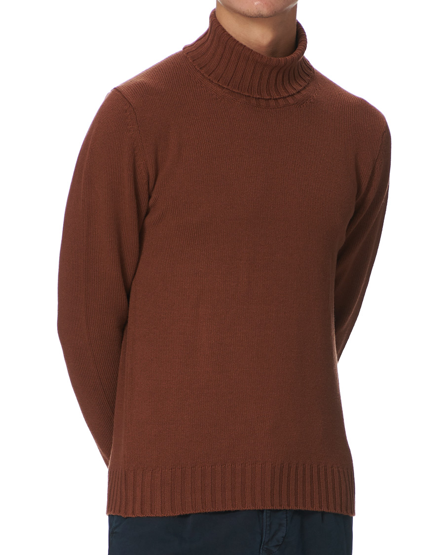 Herre | Gensere | Piacenza Cashmere | Cashmere Crew Neck Sweater Rust