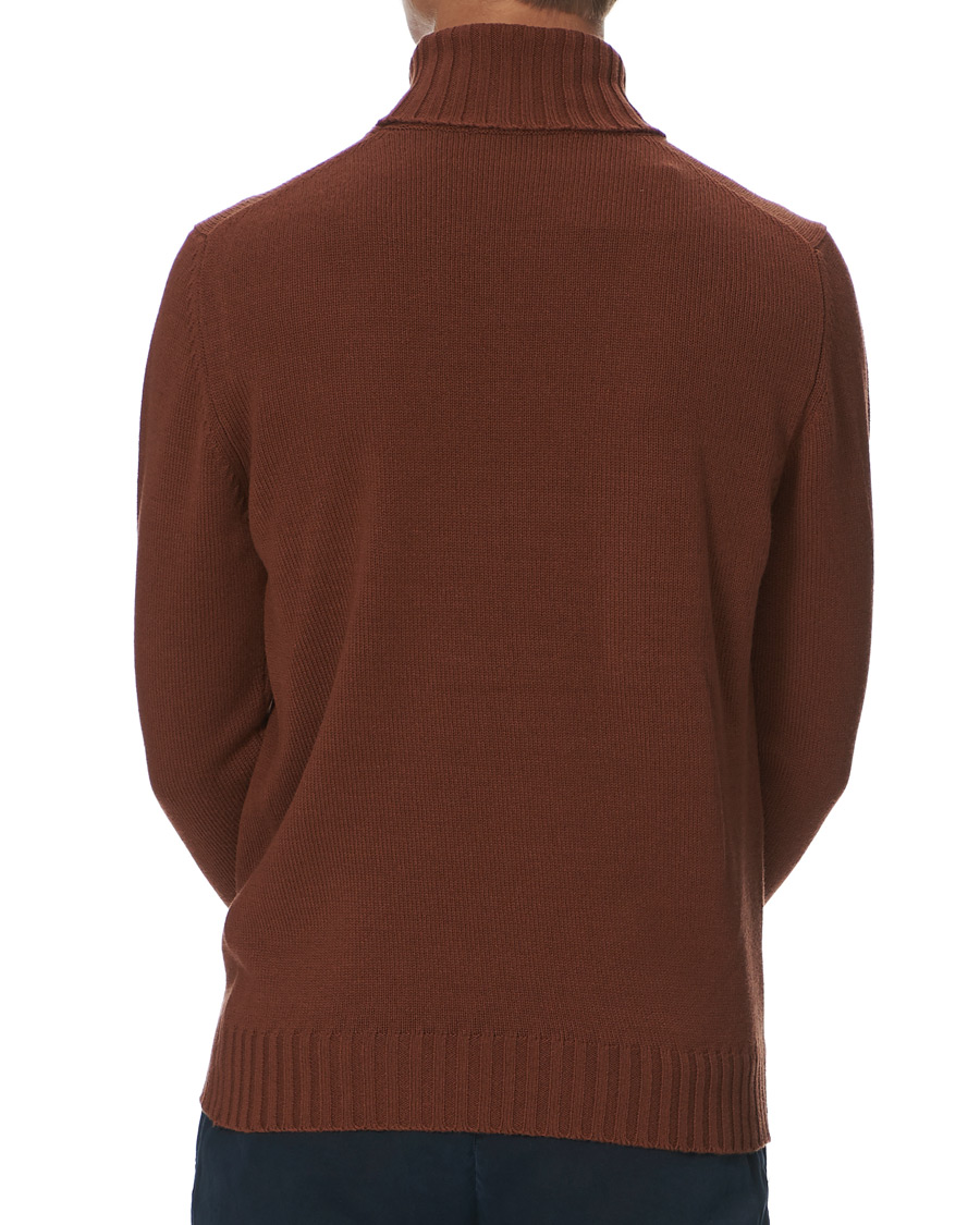 Herre | Gensere | Piacenza Cashmere | Cashmere Crew Neck Sweater Rust