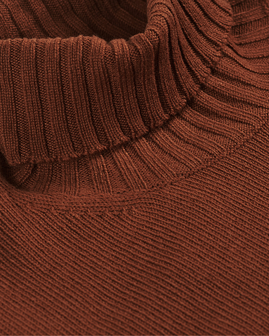 Herre | Gensere | Piacenza Cashmere | Cashmere Crew Neck Sweater Rust