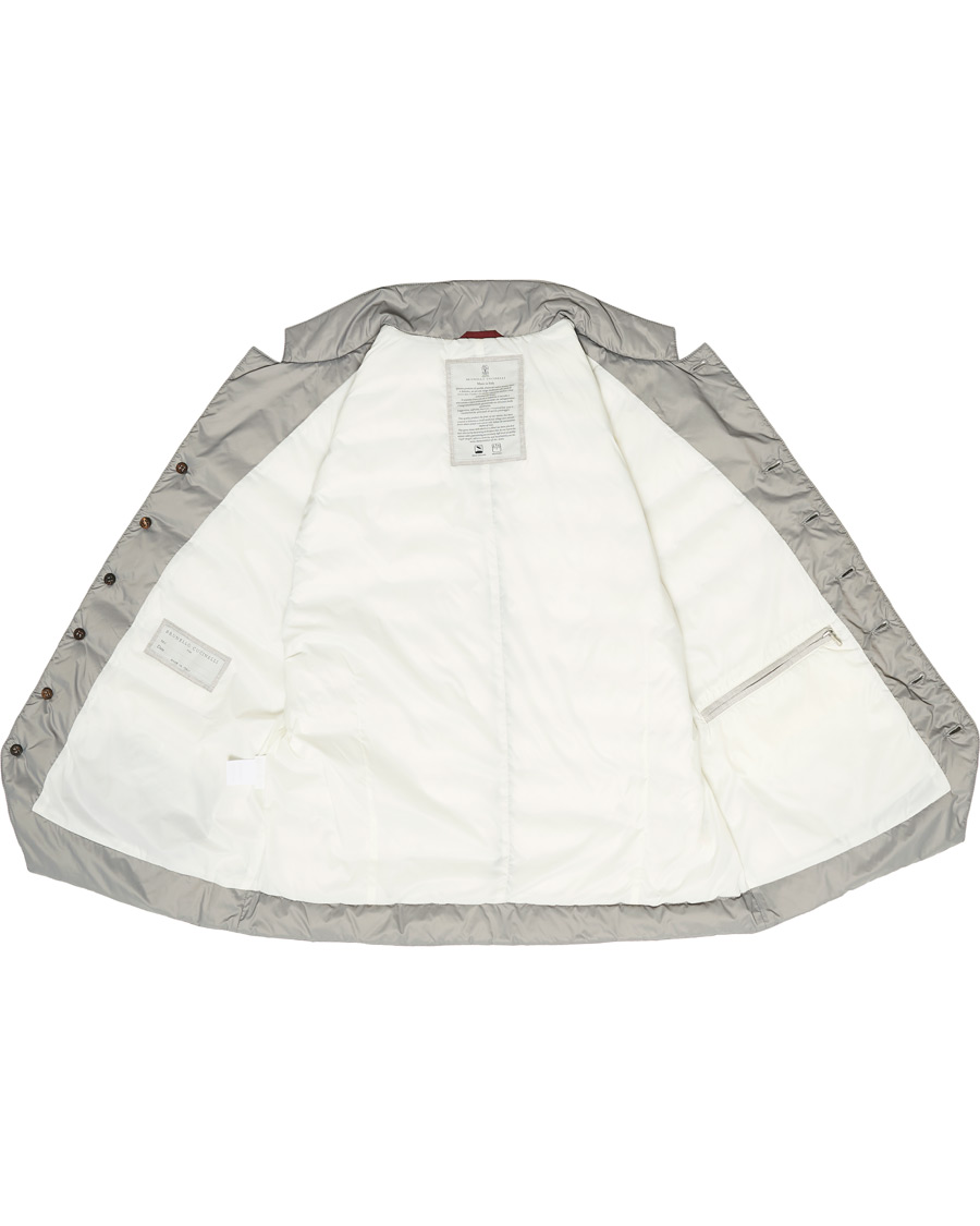 Herre | Jakker | Brunello Cucinelli | Nylon Lightweight Down Gilet Light Grey