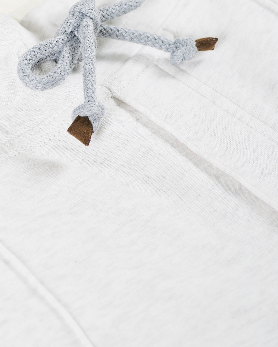 Herre | Bukser | Brunello Cucinelli | Soft Fleece Cotton Jogging Pants Off White