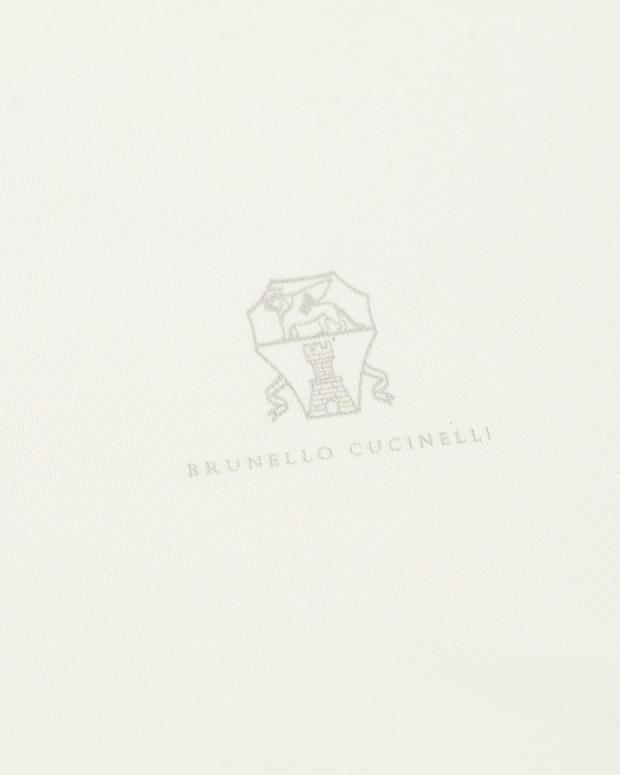 Herre | Gensere | Brunello Cucinelli | Soft Fleece Cotton Zip Sweater Off White