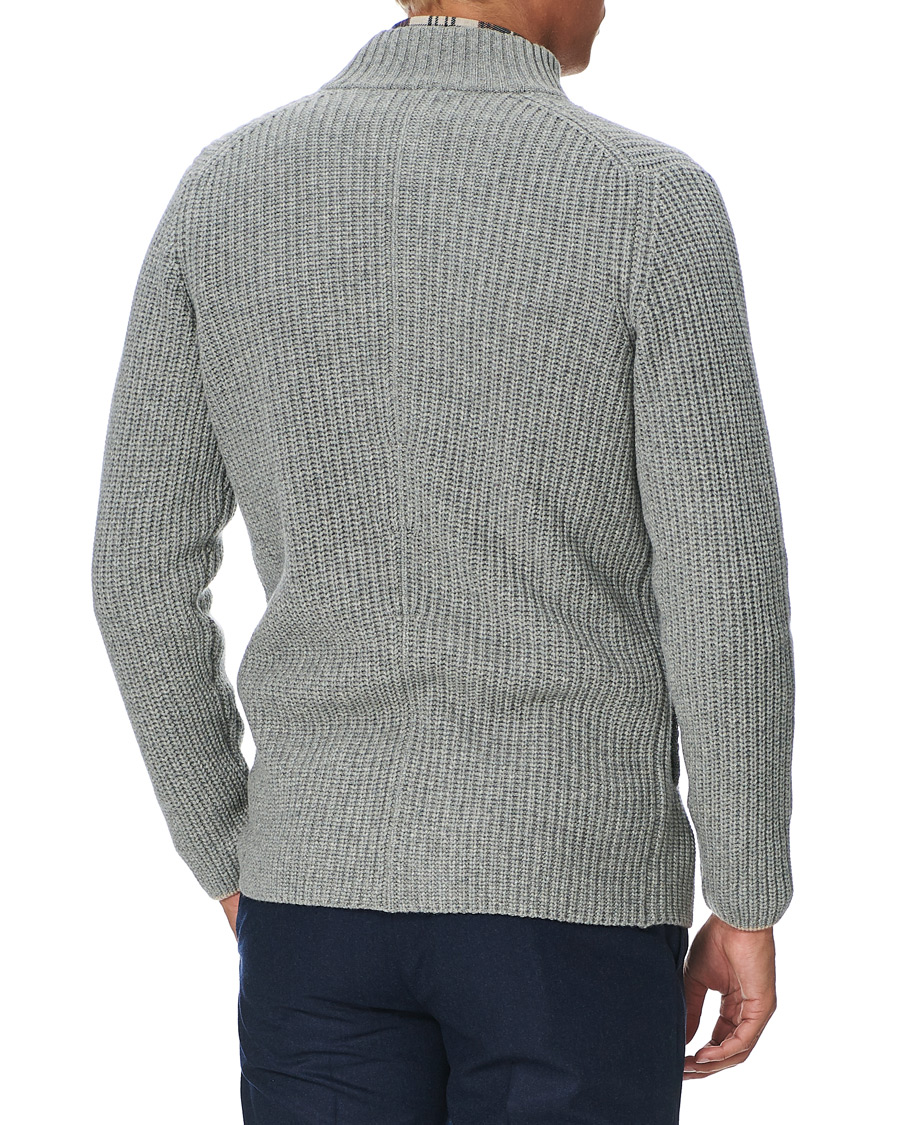 Herre | Gensere | Brunello Cucinelli | Double Breasted Cashmere Cardigan Jacket Grey Melange