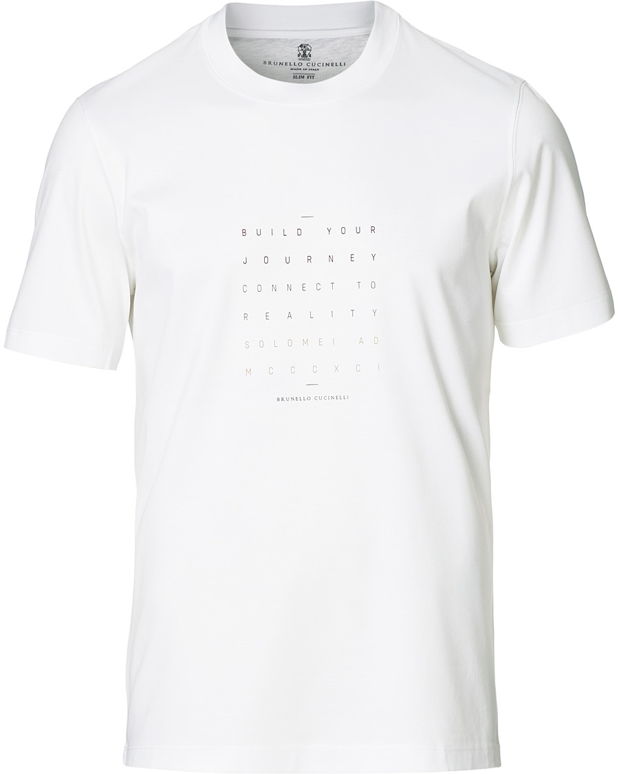 Herre | T-Shirts | Brunello Cucinelli | Journey Short Sleeve T-Shirt White