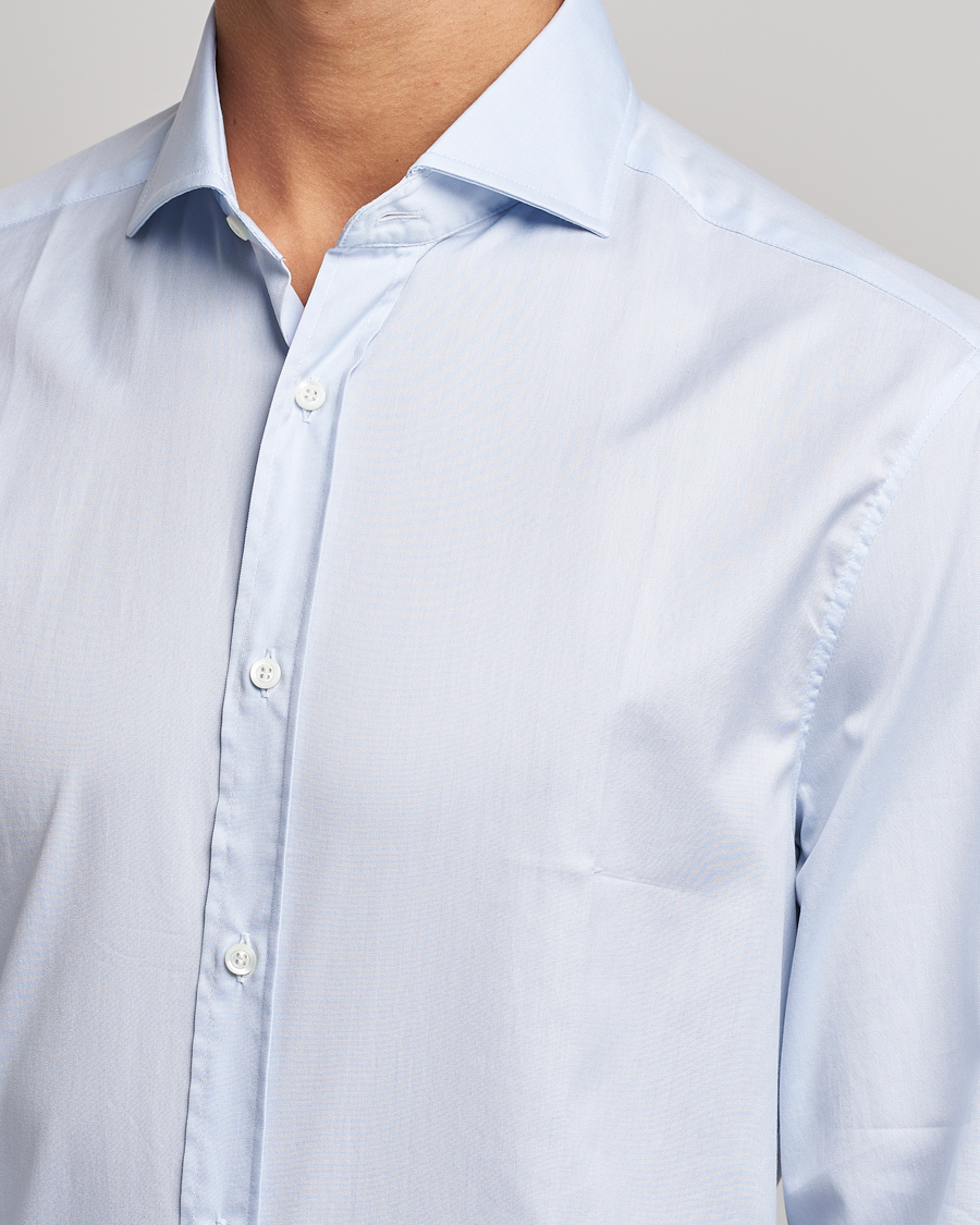 Herre | Skjorter | Brunello Cucinelli | Slim Fit Poplin Shirt Light Blue