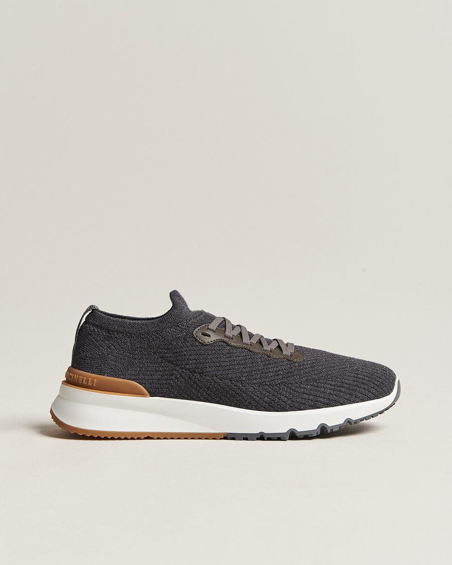 Herre |  | Brunello Cucinelli | Flannel Running Sneakers Dark Grey