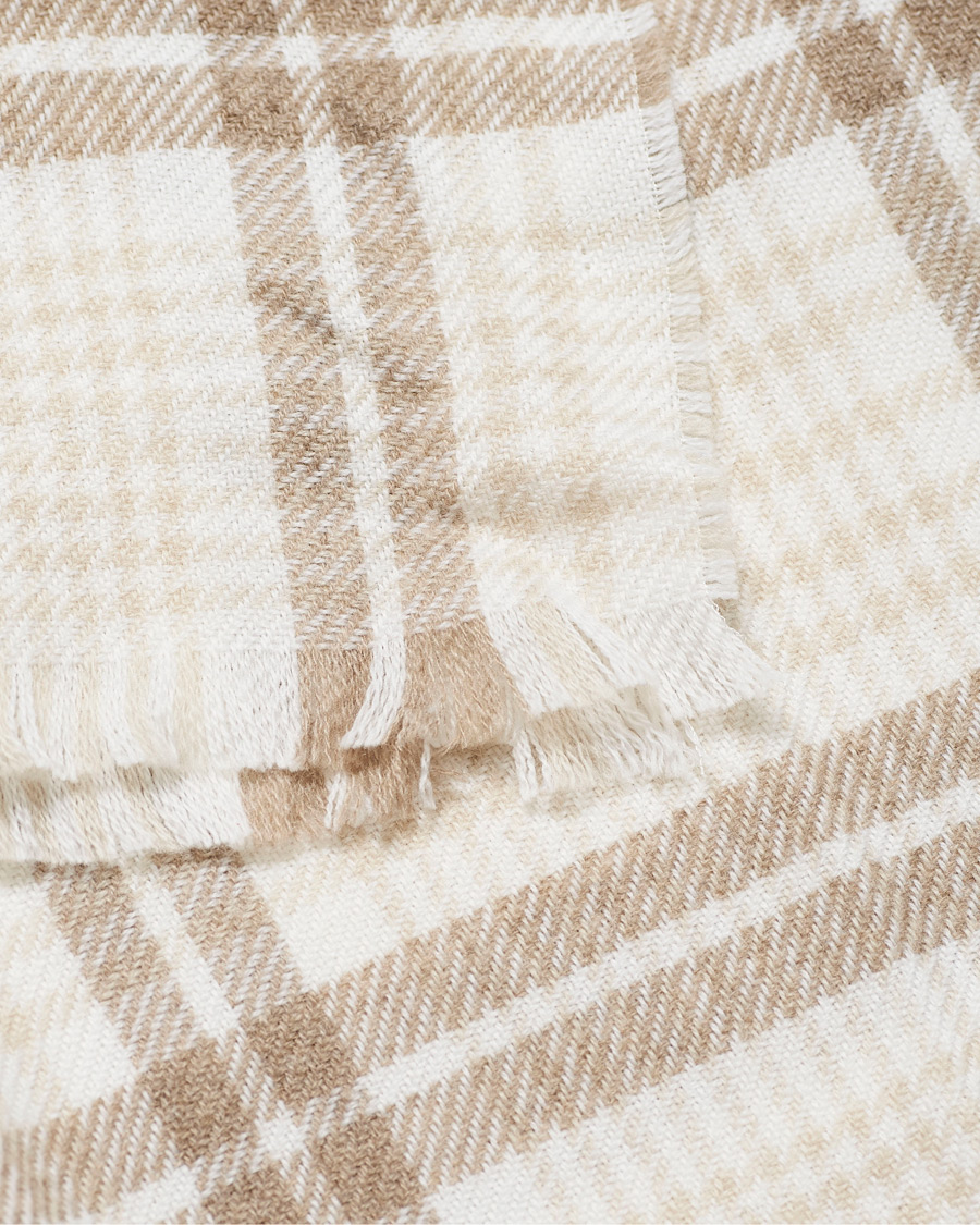 Herre | Brunello Cucinelli Checked Cashmere Scarf Beige | Brunello Cucinelli | Checked Cashmere Scarf Beige