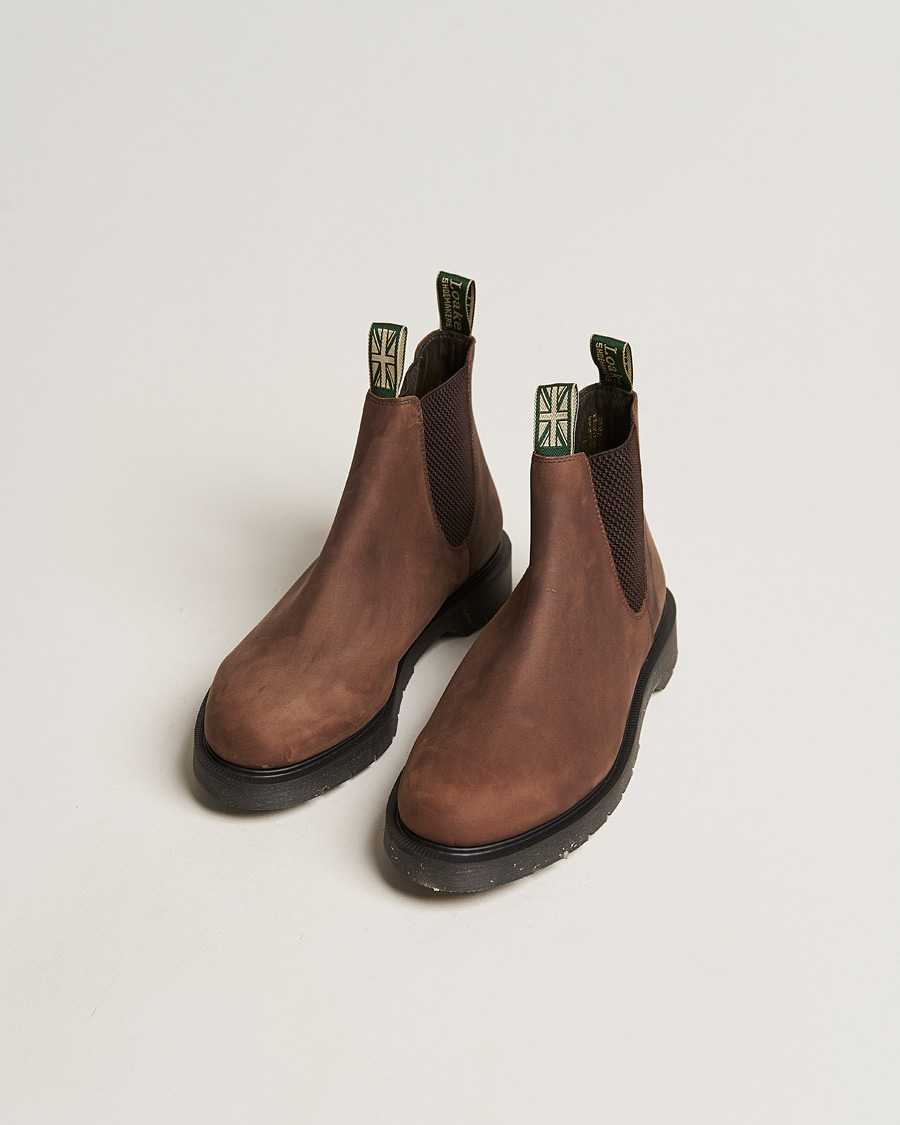 Herre | Sko i mokka | Loake Shoemakers | Loake 1880 Mccauley Heat Sealed Chelsea Brown Nubuck