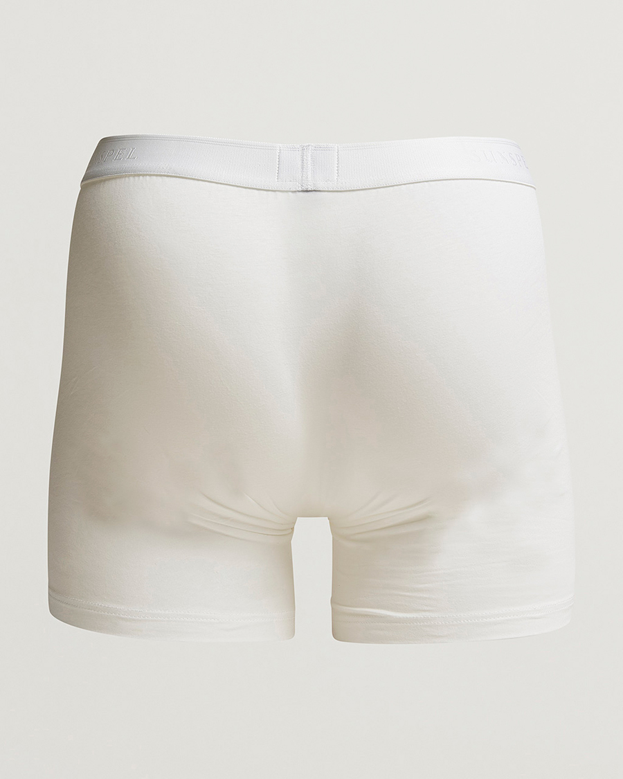 Herre | Underbukser | Sunspel | Long Leg Cotton Stretch Trunk White