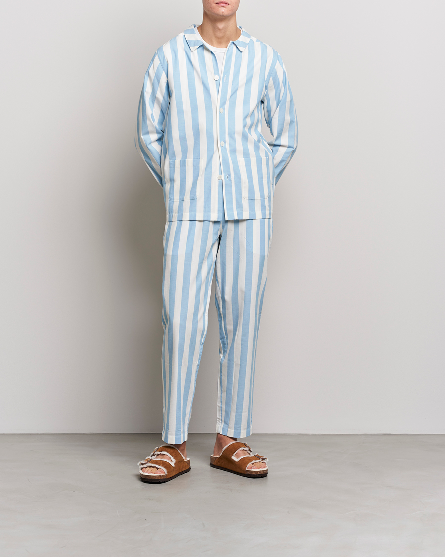 Herre | Pyjamaser & Badekåper | Nufferton | Uno Striped Pyjama Set Blue/White