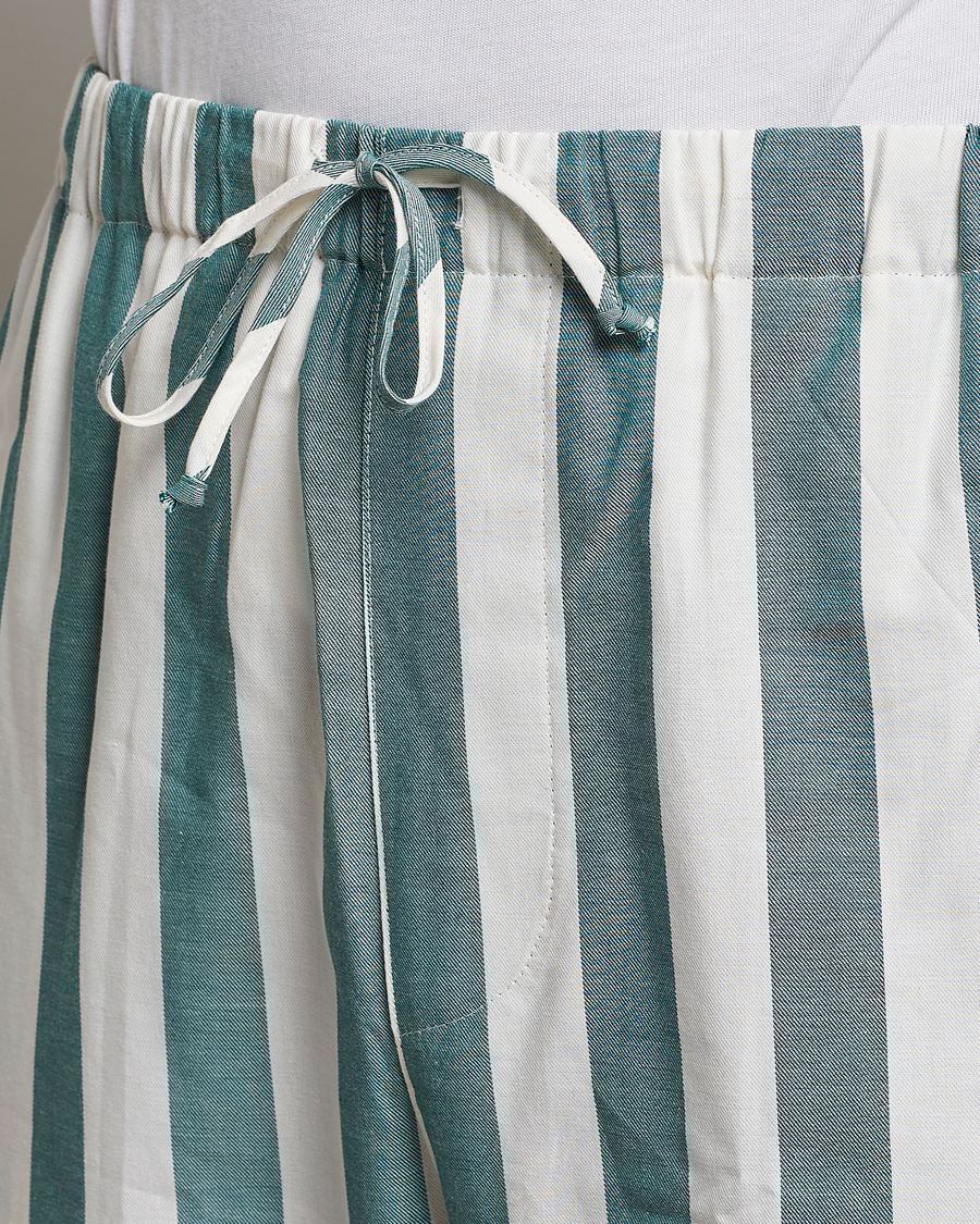 Herre | Pyjamaser og badekåper | Nufferton | Uno Striped Pyjama Set Green/White