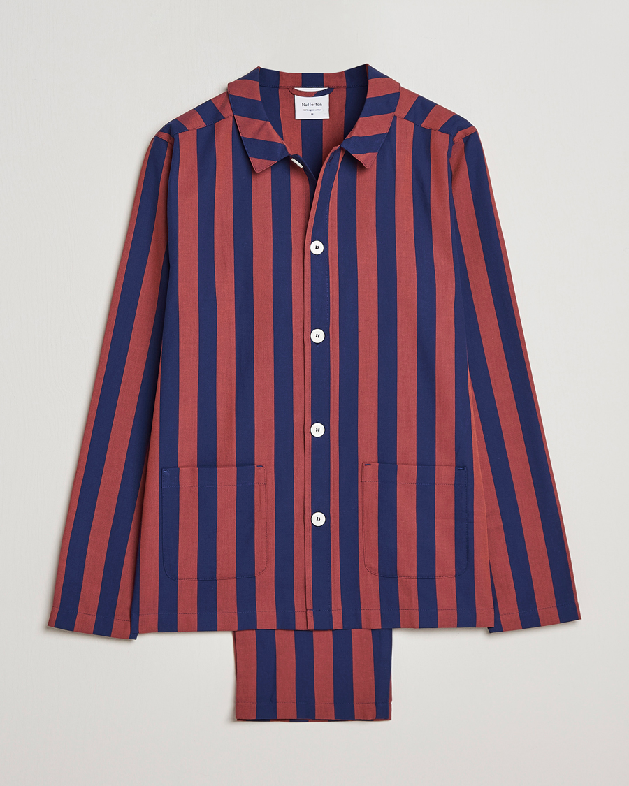 Herre |  | Nufferton | Uno Striped Pyjama Set Blue/Red
