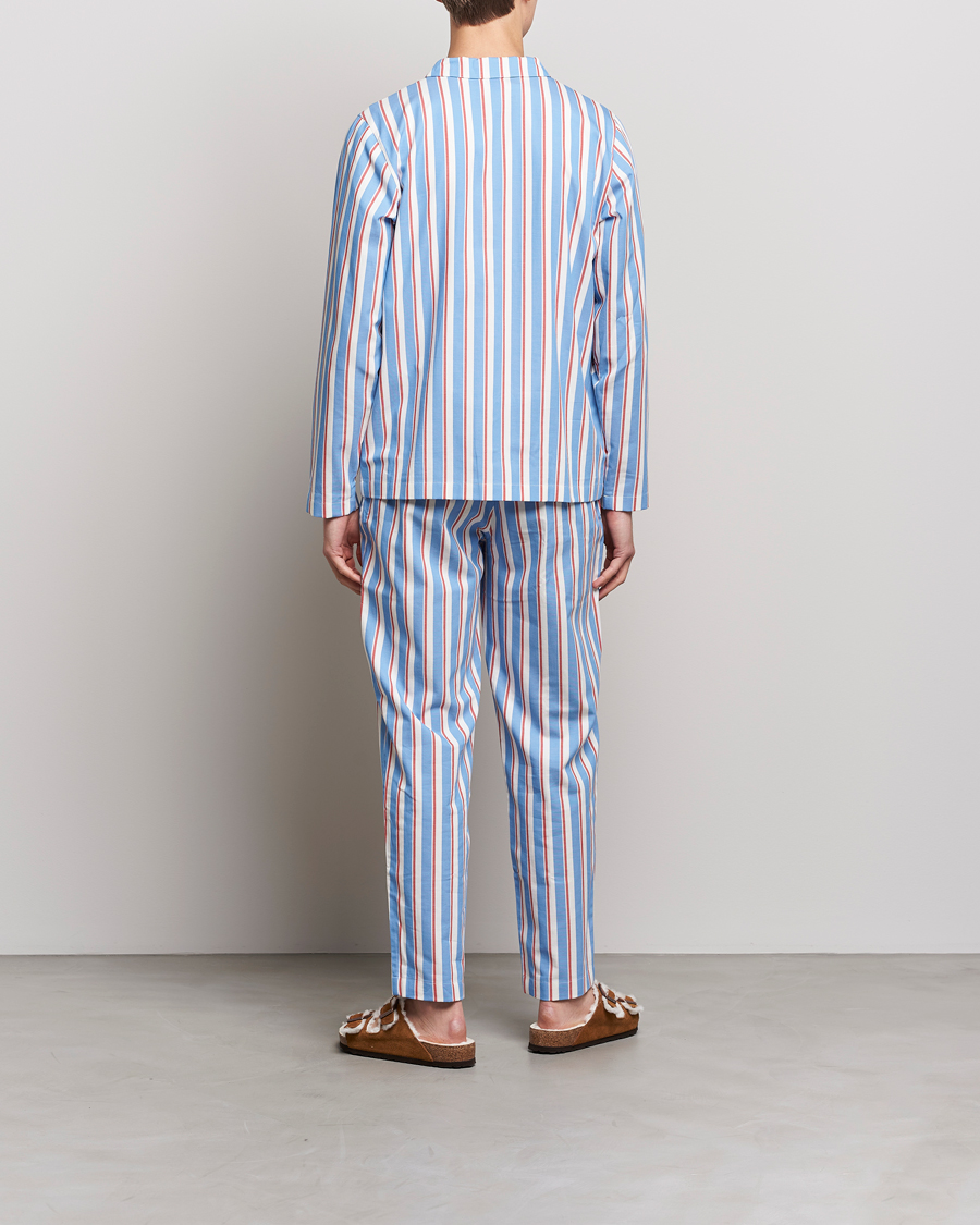 Herre | Pyjamaser og badekåper | Nufferton | Uno Triple Striped Pyjama Set Blue/White/Red