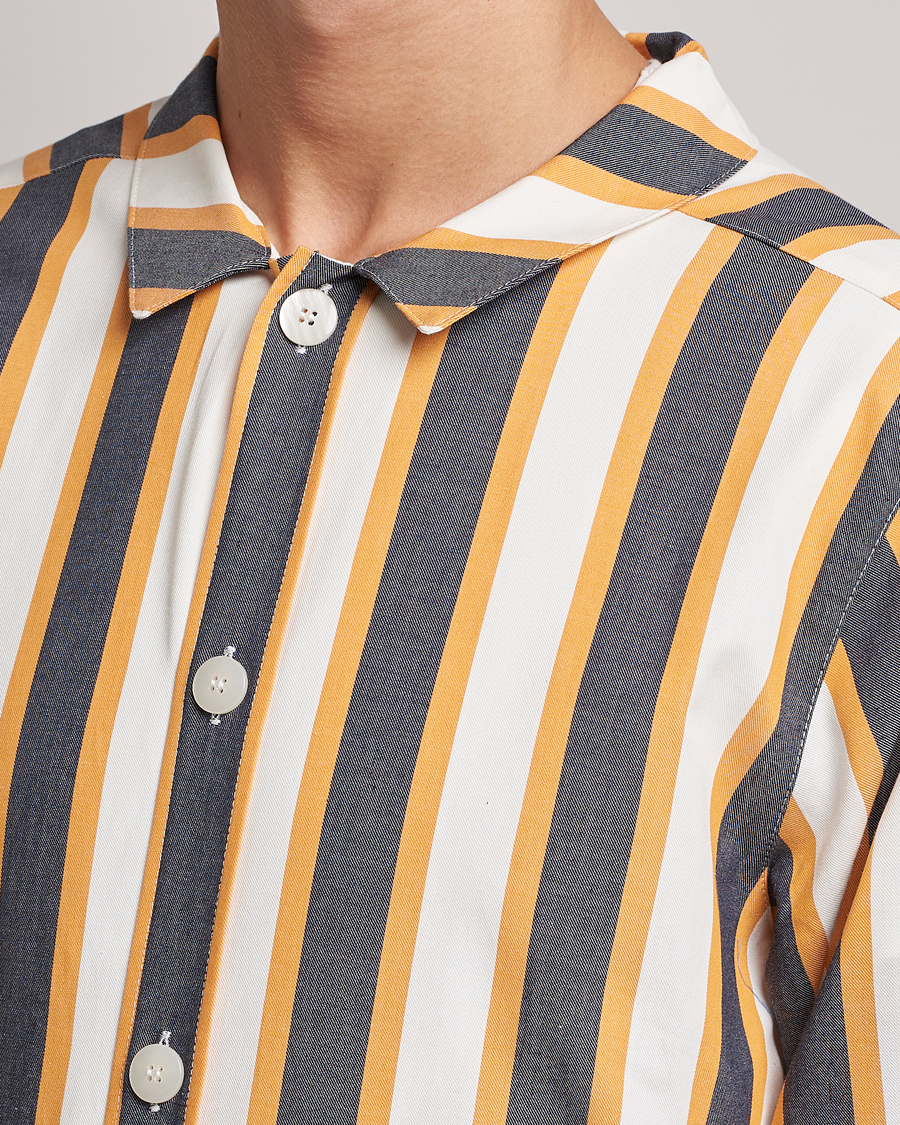 Herre | Pyjamaser og badekåper | Nufferton | Uno Triple Striped Pyjama Set Yellow/Blue