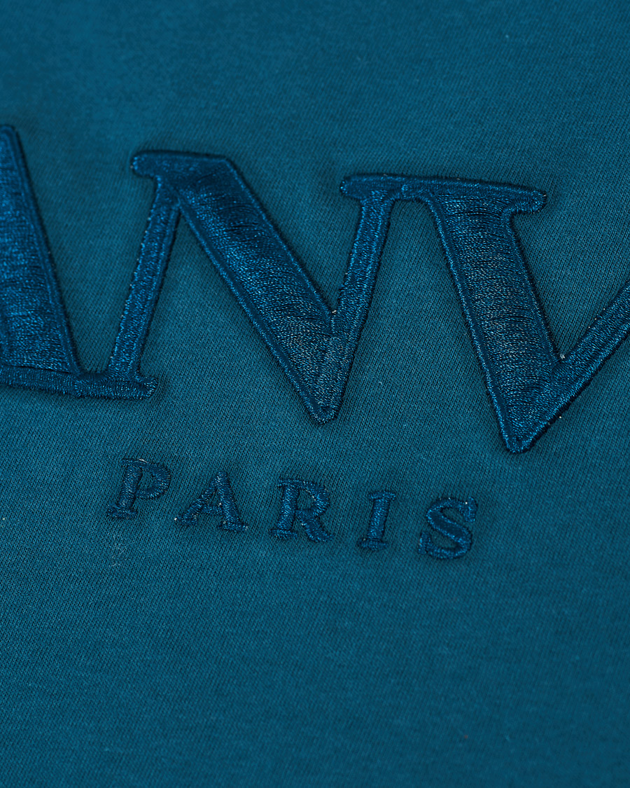 Herre | T-Shirts | Lanvin | Embroidered Logo Short Sleeve T-Shirt Slate