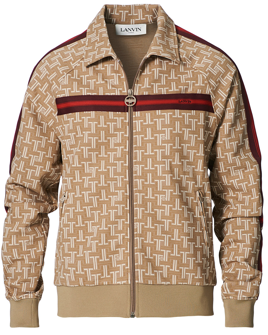 Herre | Gensere | Lanvin | Monogram Track Sweater Tan