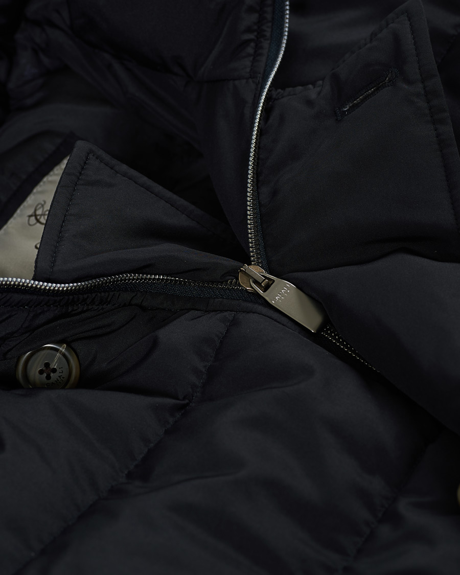 Herre | Jakker | Canali | Double Breasted Down Jacket Navy