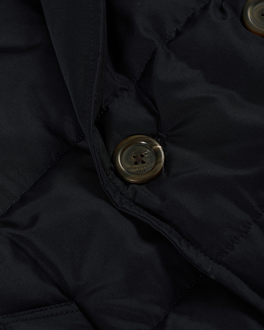 Herre | Jakker | Canali | Double Breasted Down Jacket Navy