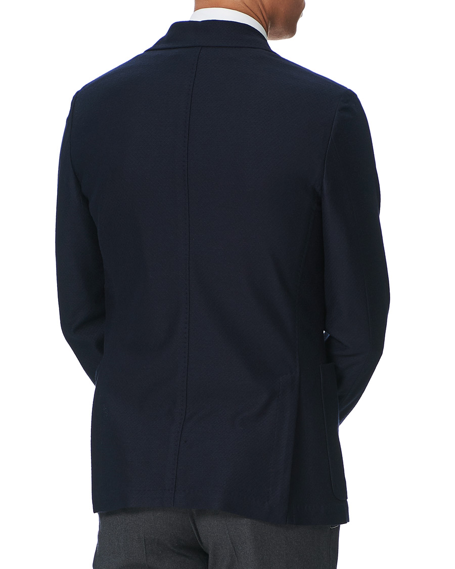 Herre | Dressjakker | Canali | Structured Wool Jersey Blazer Navy