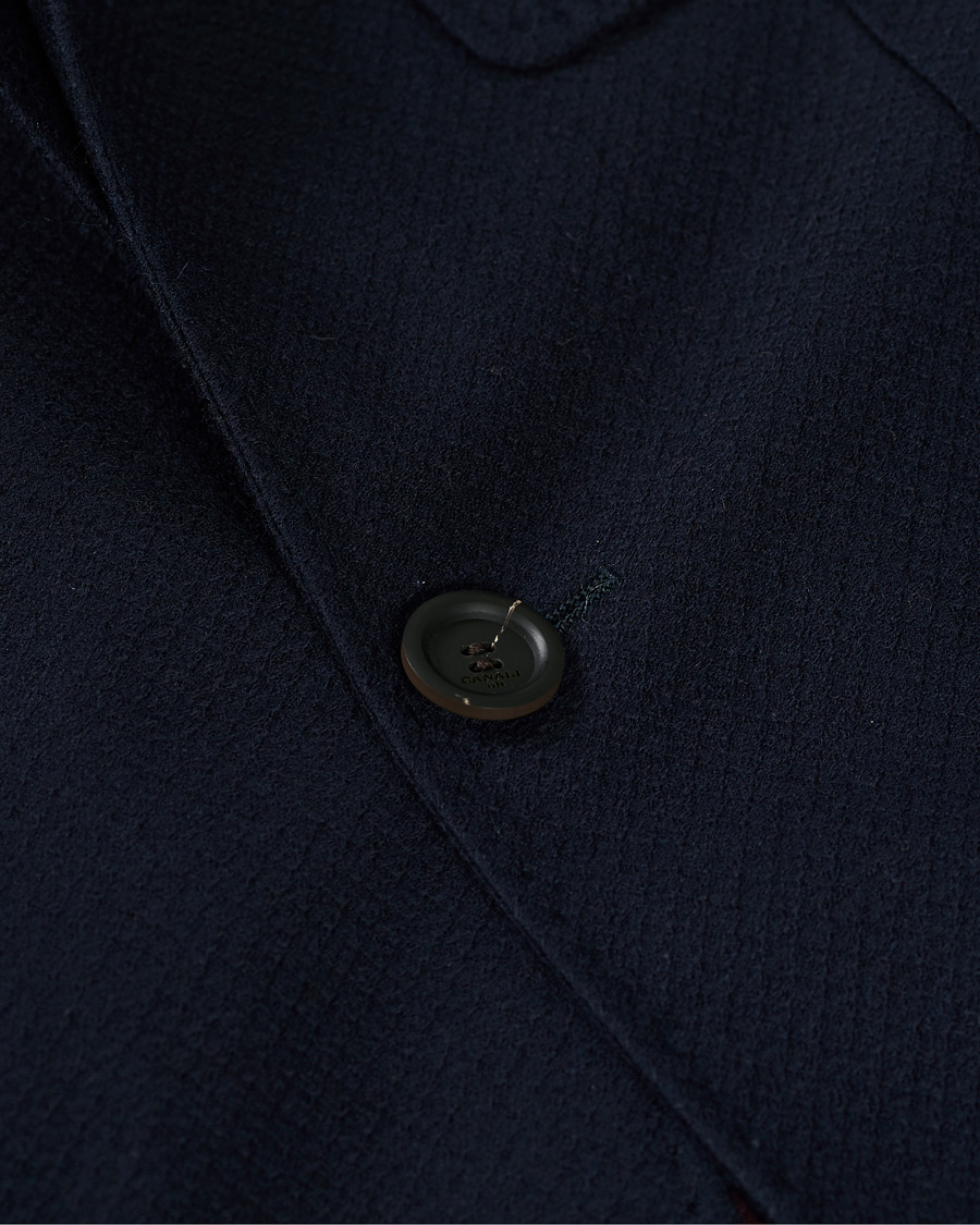 Herre | Dressjakker | Canali | Structured Wool Jersey Blazer Navy