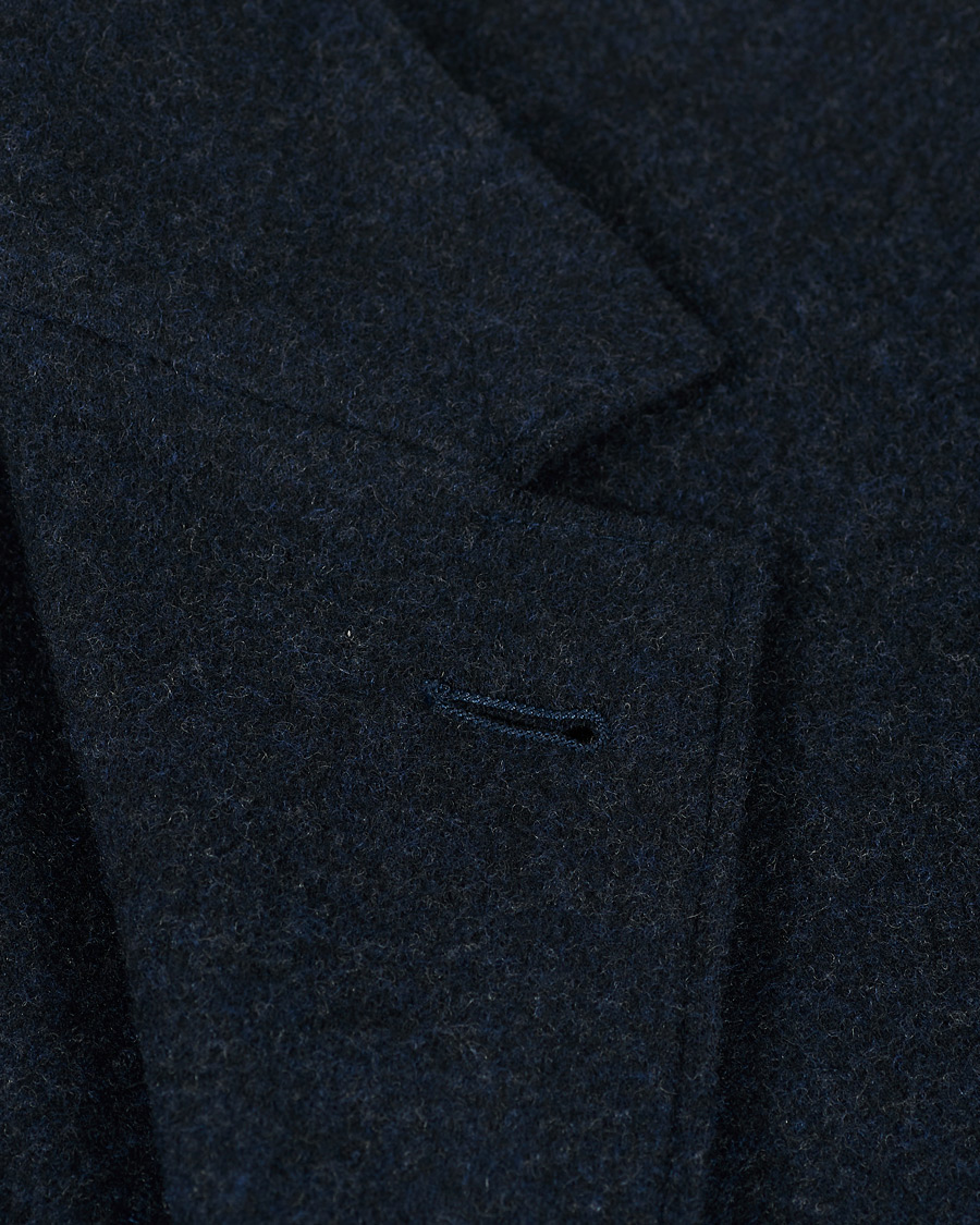 Herre | Dressjakker | Canali | Soft Wool Jersey Jacket Navy Melange