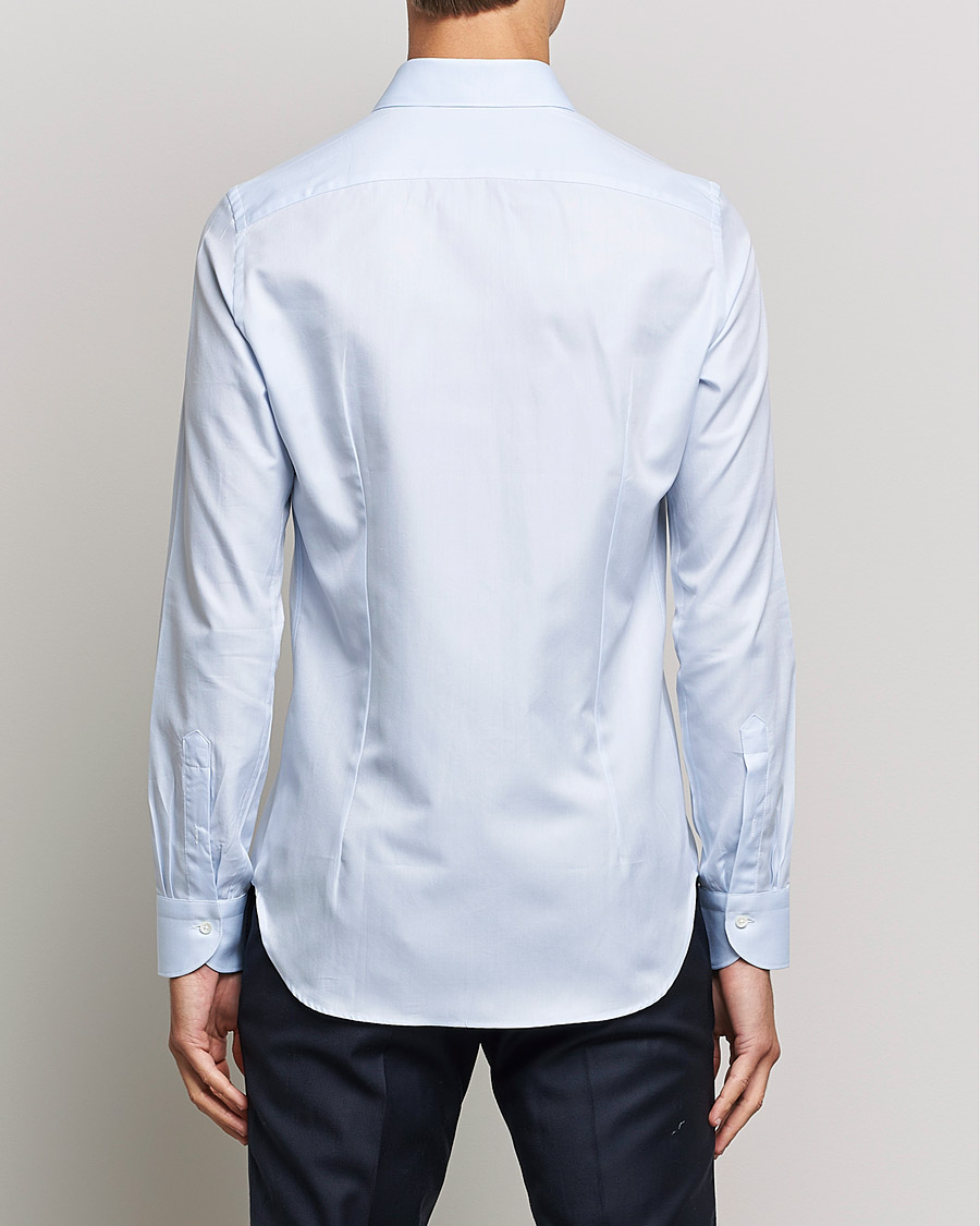 Herre | Skjorter | Canali | Slim Fit Cotton Shirt Light Blue