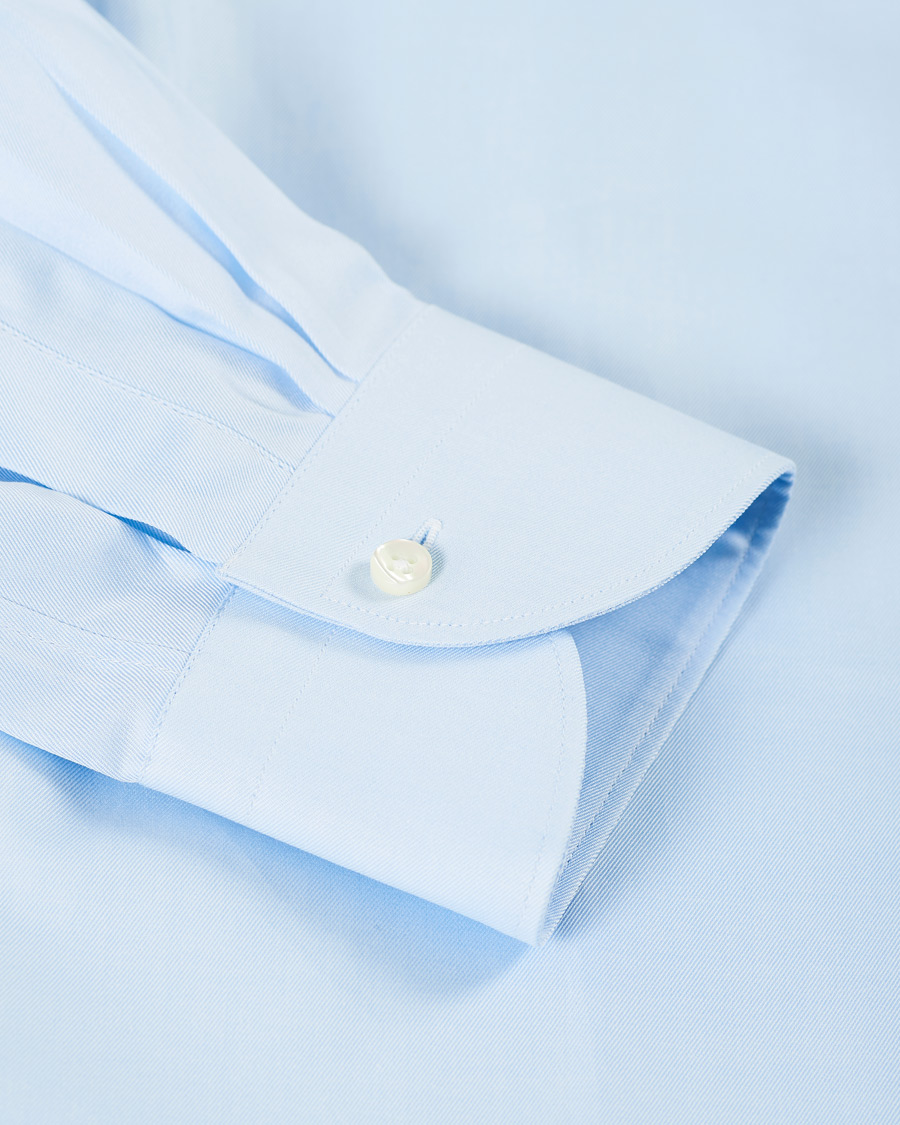 Herre | Skjorter | Canali | Slim Fit Cotton Shirt Light Blue