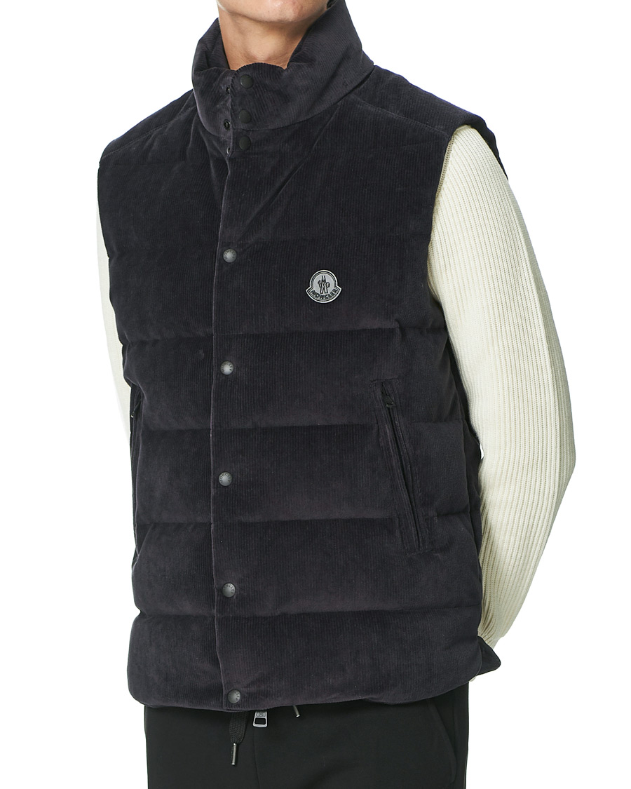 Herre | Jakker | Moncler | Tibb Corduroy Down Vest Navy
