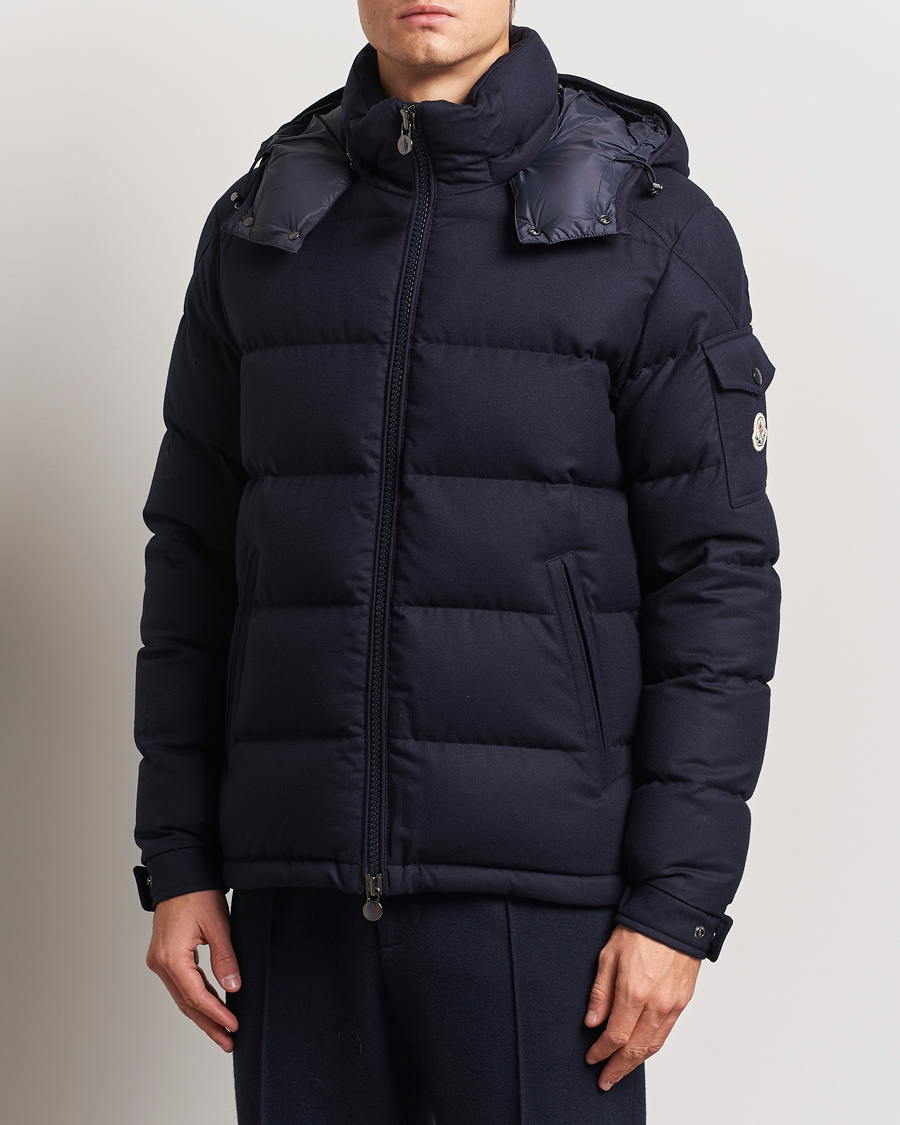Herre | Jakker | Moncler | Montgenevre Flannel Down Jacket Navy