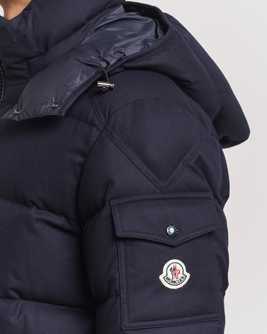 Herre | Jakker | Moncler | Montgenevre Flannel Down Jacket Navy