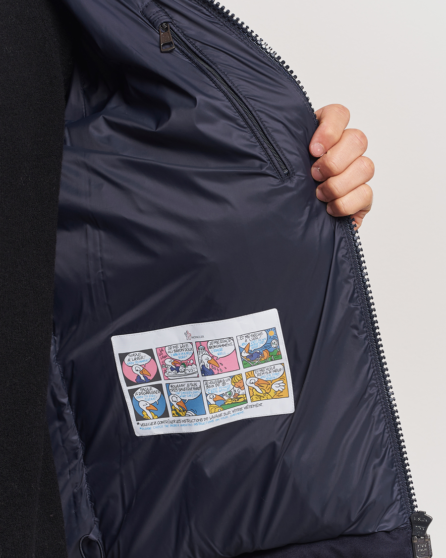 Herre | Jakker | Moncler | Montgenevre Flannel Down Jacket Navy