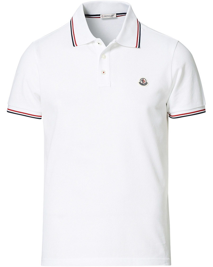 Herre | Pikéer | Moncler | Logo Tipped Polo White