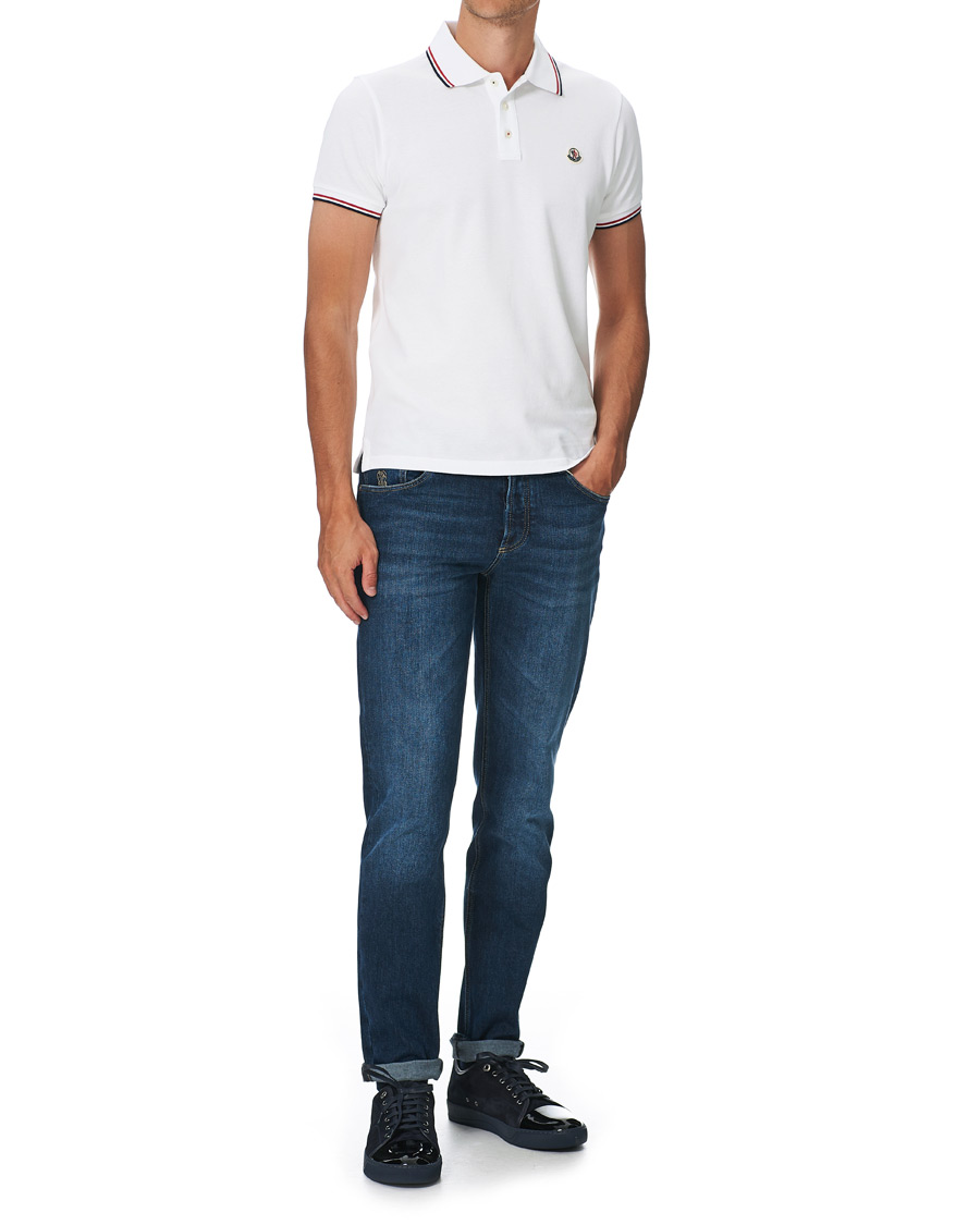 Herre | Pikéer | Moncler | Logo Tipped Polo White
