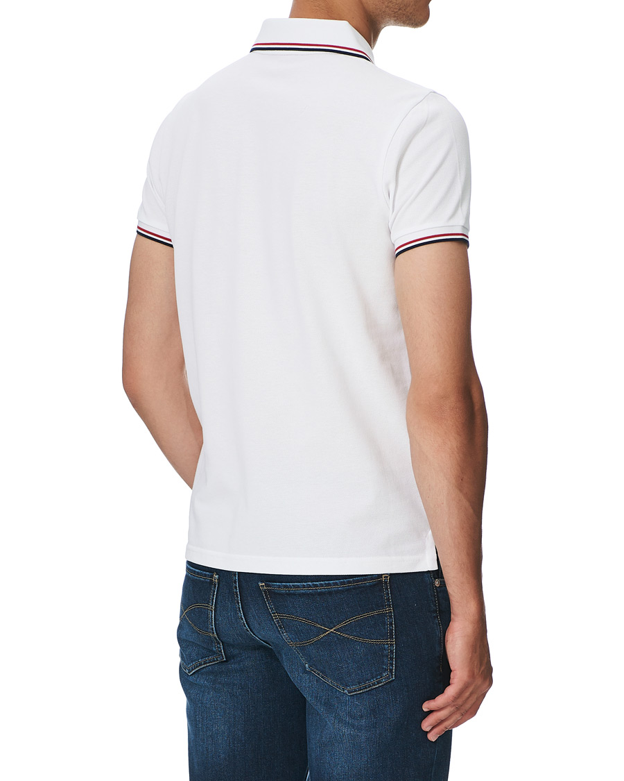 Herre | Pikéer | Moncler | Logo Tipped Polo White