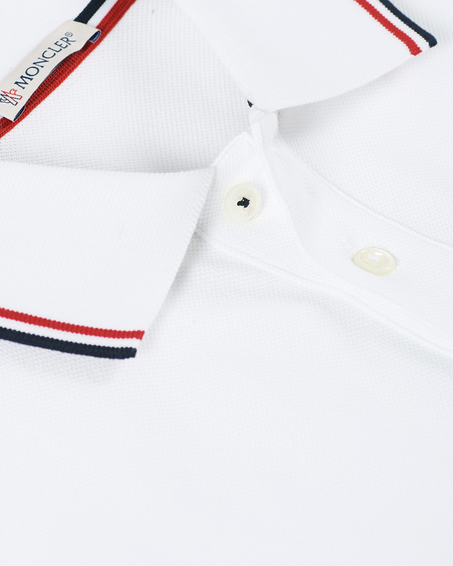 Herre | Pikéer | Moncler | Logo Tipped Polo White