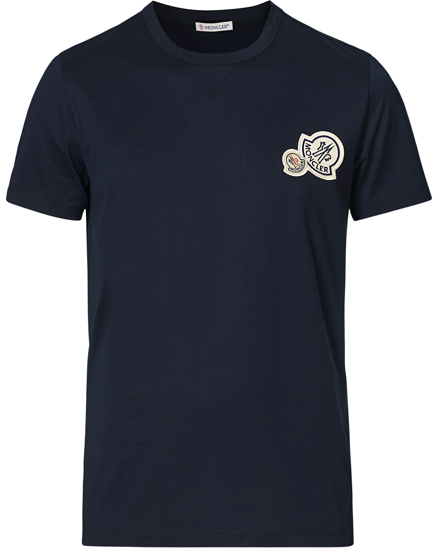Herre | T-Shirts | Moncler | Patch Logo Tee Navy