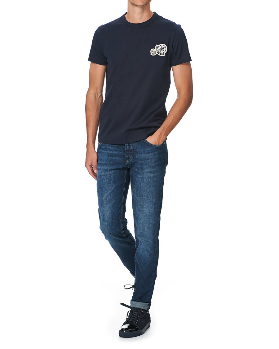 Herre | T-Shirts | Moncler | Patch Logo Tee Navy