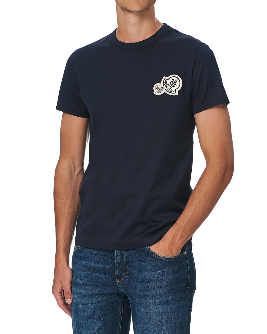 Herre | T-Shirts | Moncler | Patch Logo Tee Navy