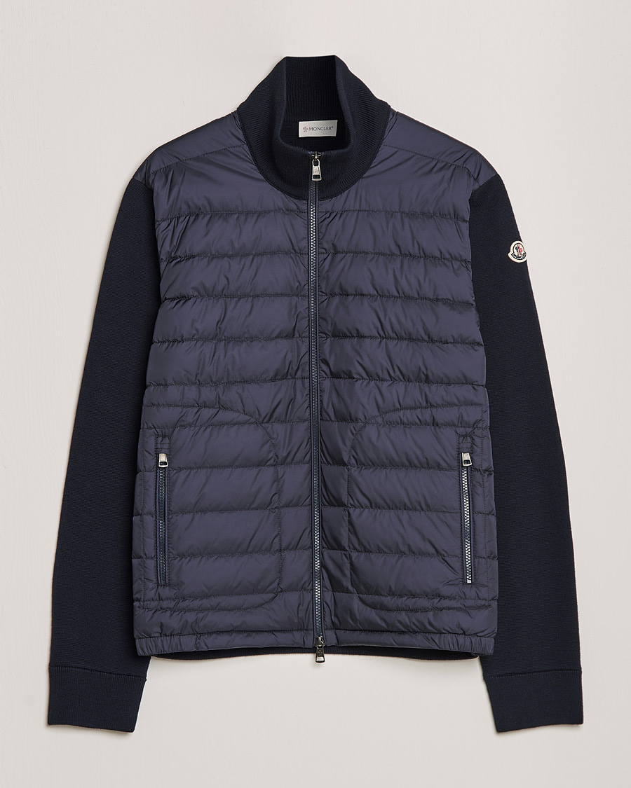 Herre | Gensere | Moncler | Hybrid Zip Sweater Navy