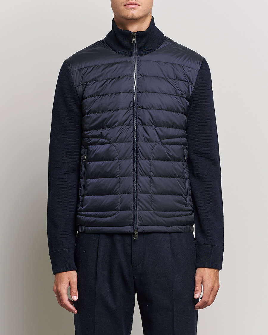 Herre | Hybridjakker | Moncler | Hybrid Zip Sweater Navy