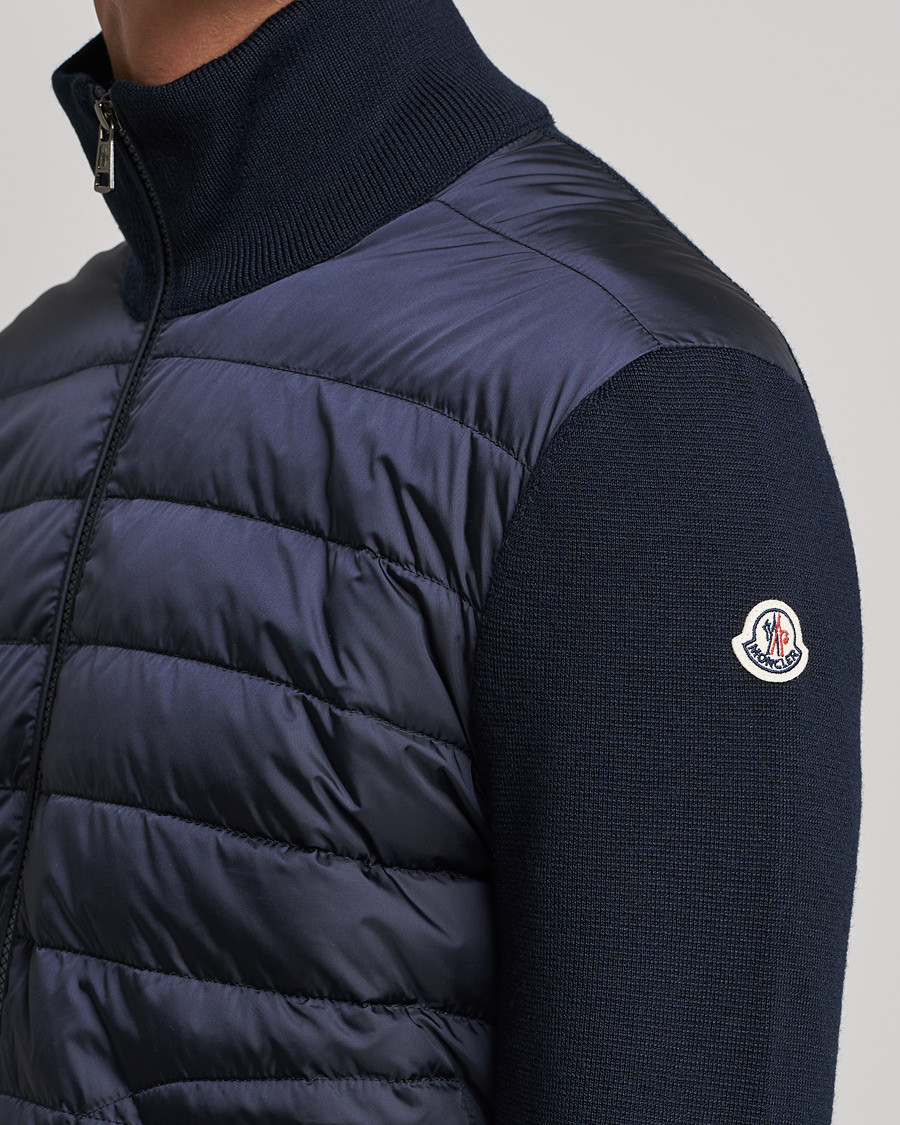Herre | Gensere | Moncler | Hybrid Zip Sweater Navy