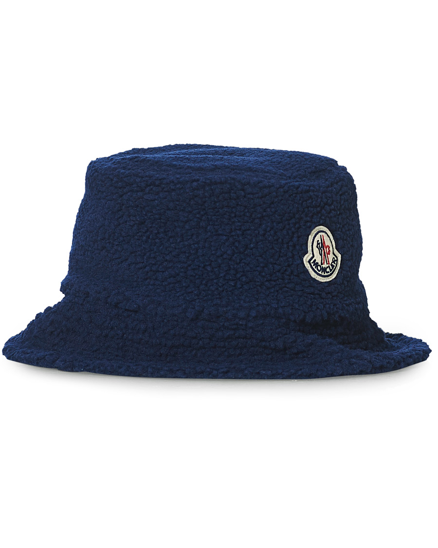 Herre | Moncler Teddy Bucket Hat Dark Blue | Moncler | Teddy Bucket Hat Dark Blue