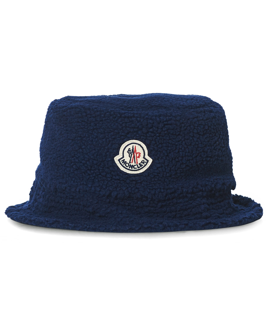 Herre | Moncler Teddy Bucket Hat Dark Blue | Moncler | Teddy Bucket Hat Dark Blue