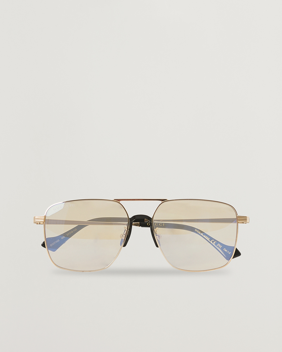 Herre | Solbriller | Gucci | GG0743S Photochromic Sunglasses Shiny Endura Gold