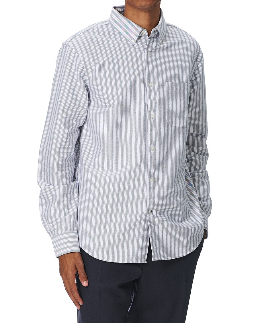 Herre | Skjorter | Club Monaco | Mix Striped Oxford Shirt Navy