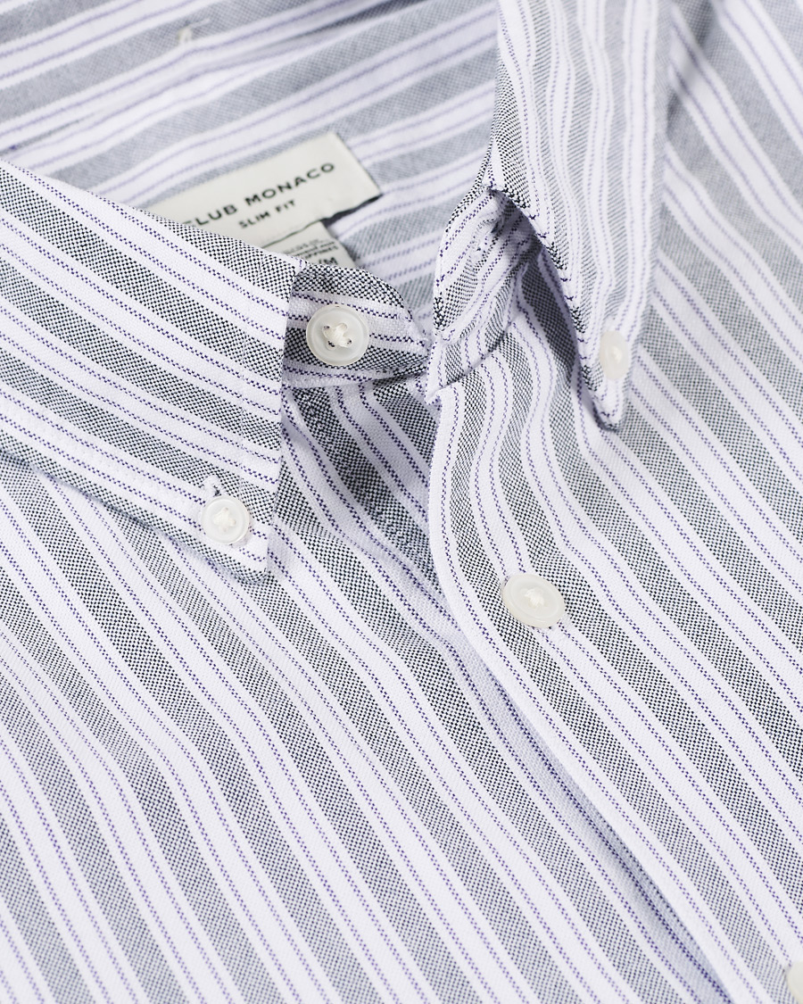 Herre | Skjorter | Club Monaco | Mix Striped Oxford Shirt Navy