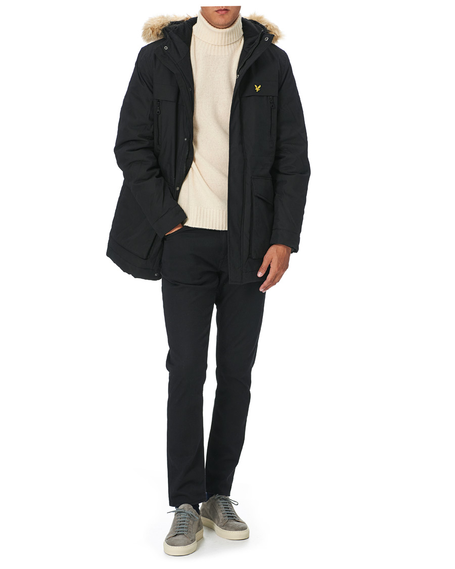 Herre | Jakker | Lyle & Scott | Winter Weight Micro Fleece Parka Black