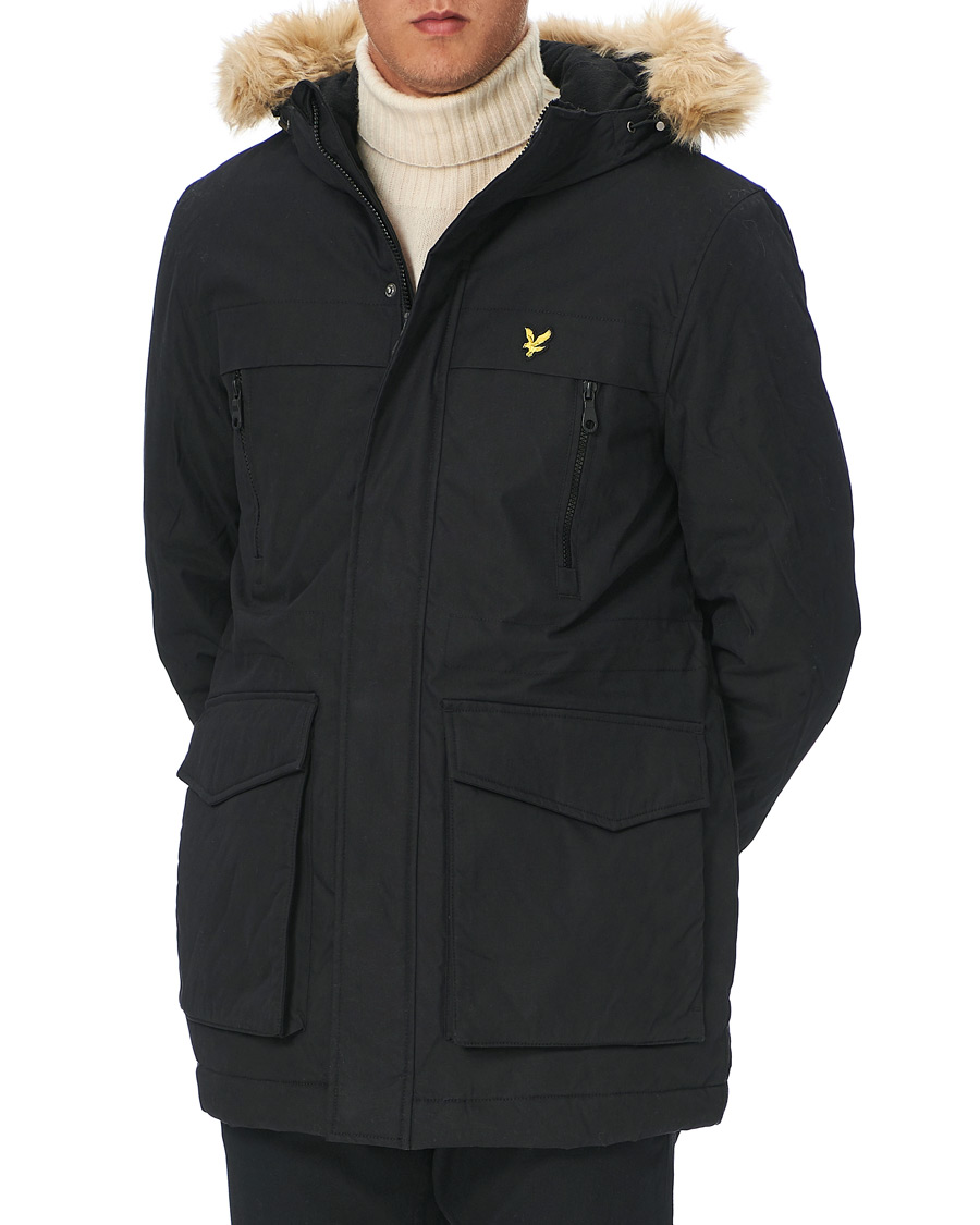 Herre | Jakker | Lyle & Scott | Winter Weight Micro Fleece Parka Black