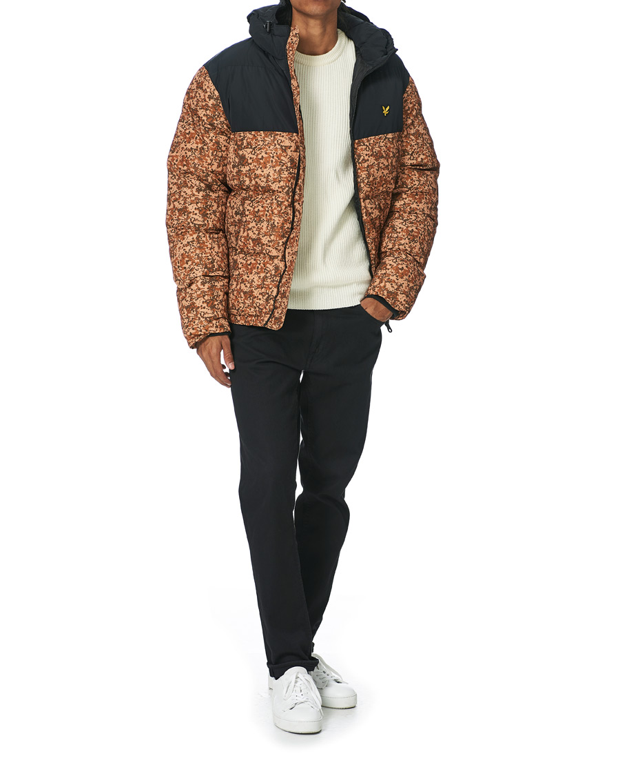 Herre | Jakker | Lyle & Scott | Earth Print Padded Jacket Jet Black